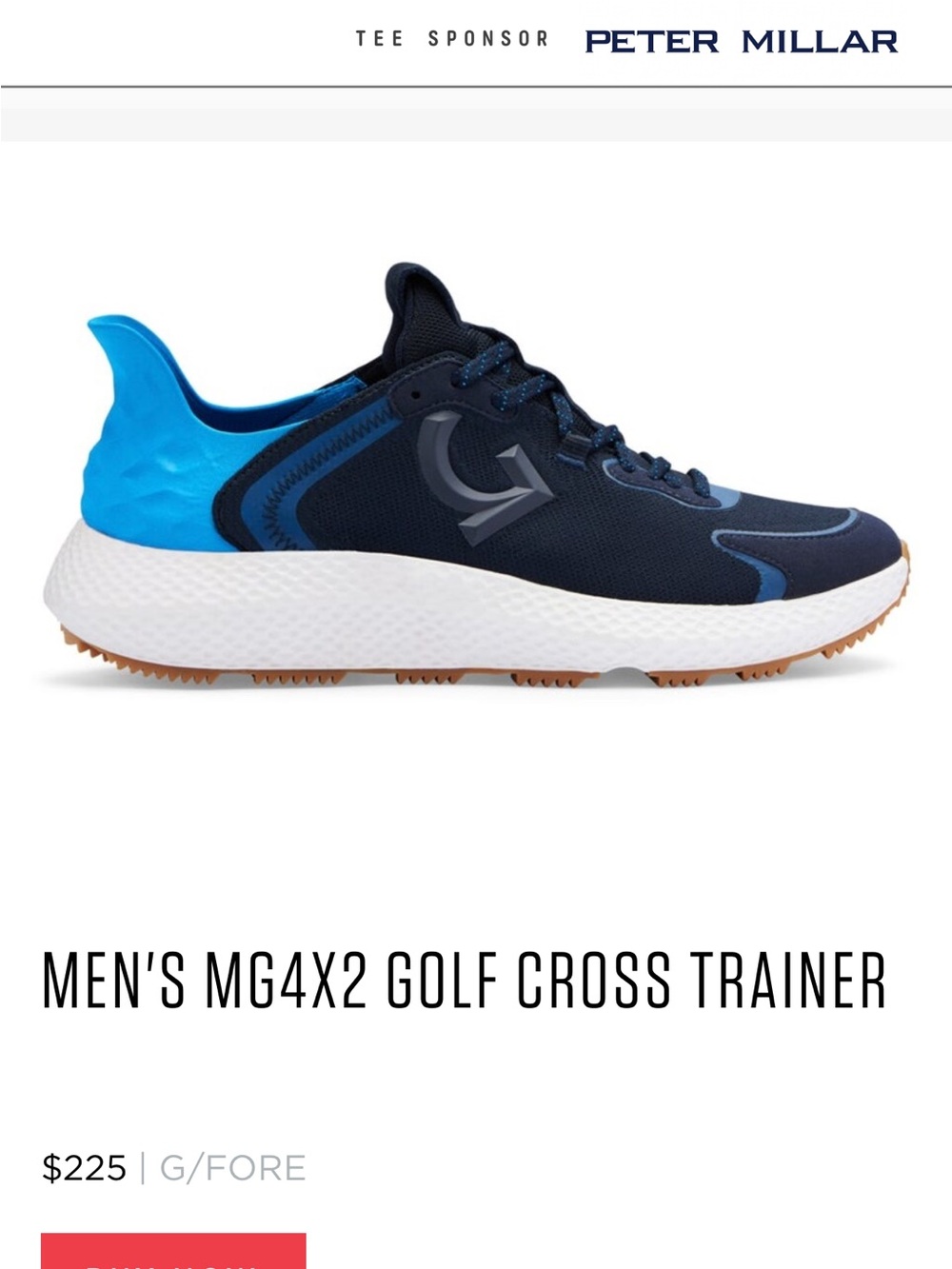 G/FORE Navy & Bright Blue Men's Golf Cross Trainer *NEW WITH TAGS